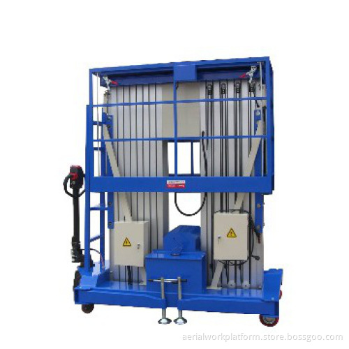 Aluminum Aerial Work Platform with pulling device--Quadruple Mast